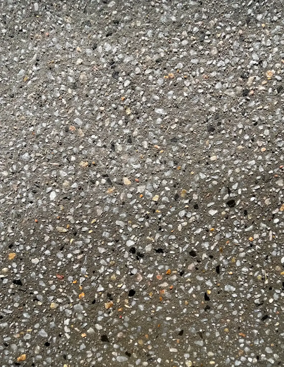Exposed aggregate finish — Victorian mix, washed and sealed — even stone distribution across the surface