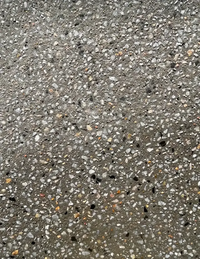 Exposed aggregate finish — Victorian mix, washed and sealed — even stone distribution across the surface